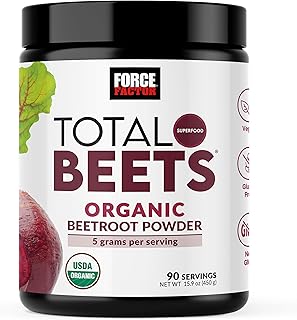 Force Factor Total Beets Organic Beet Root Powder Superfood, Non-GMO