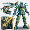 Azure Dragon Warrior Building Set, 2 in 1 Robot & Dragon Toy for Kids & Teens Ages 8+