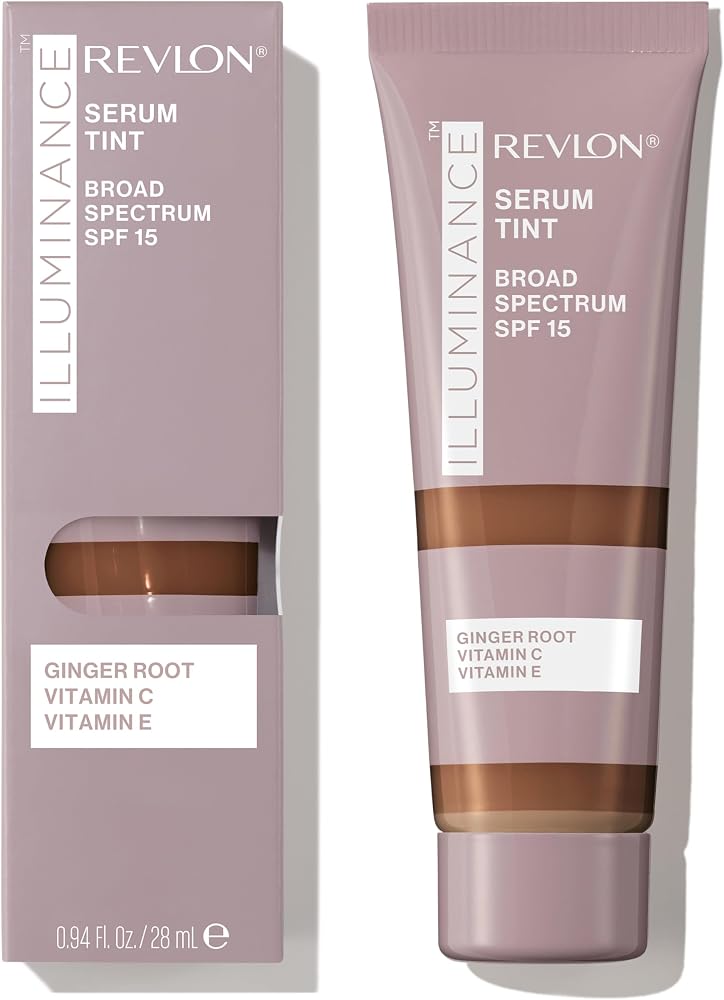 Revlon Illuminance Tinted Serum, Triple Hyaluronic Acid, Evens Out Skin Tone Over Time and Hydrates All Day, SPF 15, 601 Soft Nutmeg, 0.94 fl oz.
