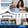 Bigtopdealsusa Black Plastic Hanger Combo Set, 19-Inch Shirt Hangers and 14-Inch Pant Clip - Image 4