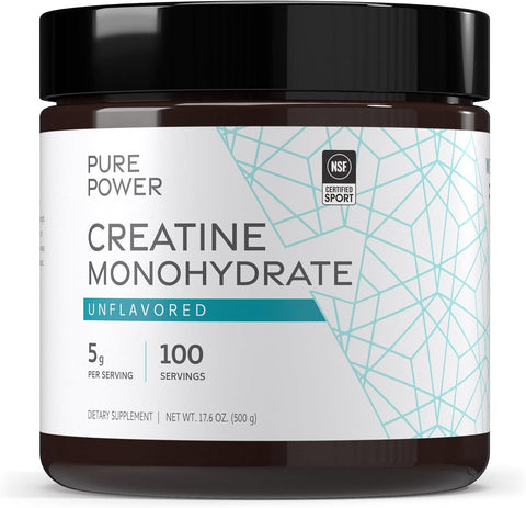 Dr. Mercola Pure Power Creatine Monohydrate, 17.60 oz (100 Servings)