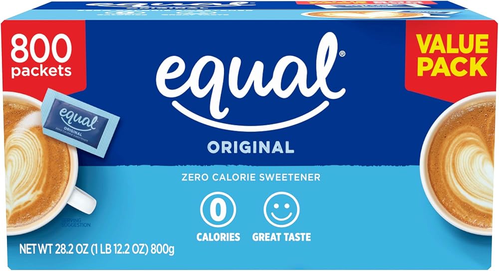 Equal 0 Calorie Sweetener, Aspartame and Acesulfame-K Sweetener Packets, Zero Calorie Sugar Alternative, Erythritol Free, 800 Ct (Pack of 1) - Personal Care