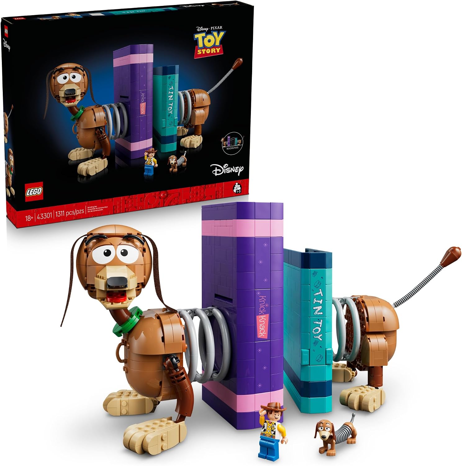 LEGO Disney and Pixar Toy Story Slinky Dog Bookends 43301
