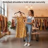Sswbasics Black Plastic Dress Hangers 17 in, 20 Pack Hangers for Dresses | Slim black prof - Image 4