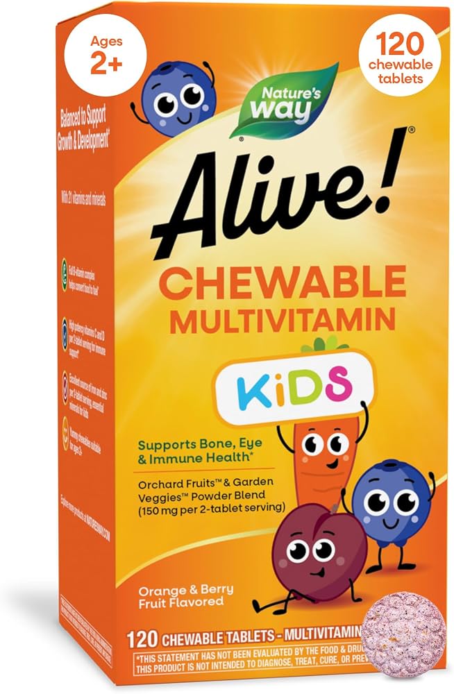 Nature's Way Alive! Children’s Chewable Multivitamin, Cherry, 120 ct