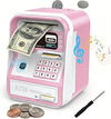Piggy Bank for Kids Electronic ATM with Password Fingerprint Unlock - Pink