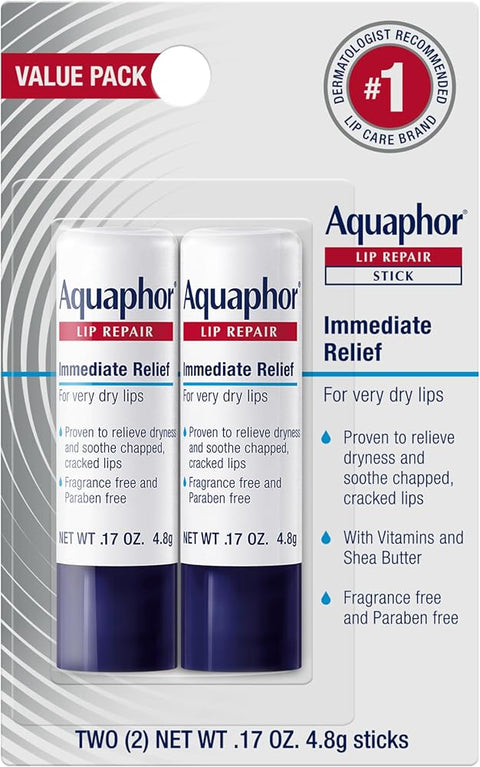 Aquaphor Lip Repair Stick, Value Pack, 2 x 0.17 OZ