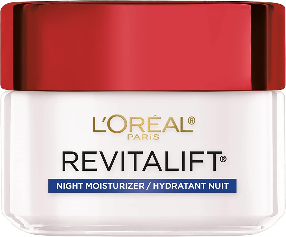 L'Oreal Paris RevitaLift Anti-Wrinkle Firming Night Cream, 1.7 Ounces Single pack - Image 1