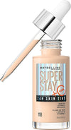 Maybelline Super Stay Up to 24HR Skin Tint, Radiant Light-to-Medium Coverage Foundation, Makeup Infused With Vitamin C, 118, 1 Count