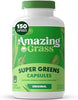 Amazing Grass Super Greens Capsules, Organic Greens, 150 Count