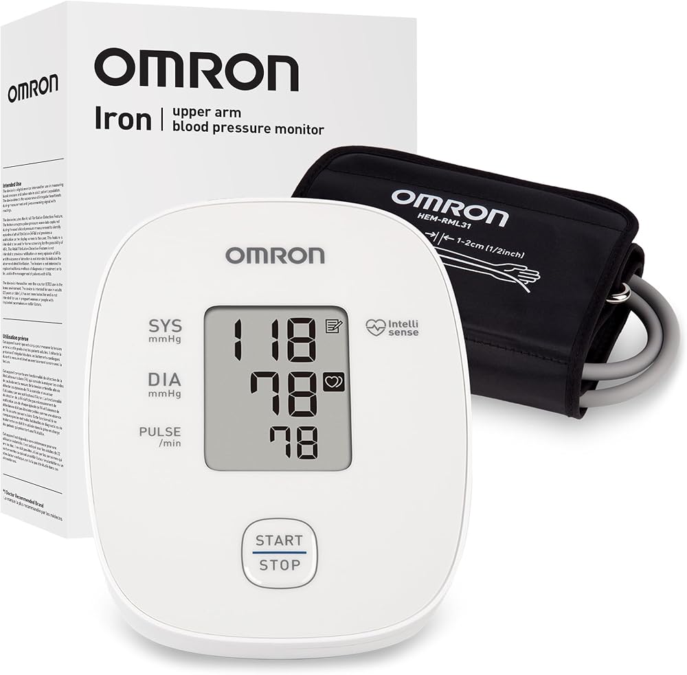 OMRON Iron Blood Pressure Monitor & Upper Arm Blood Pressure Cuff