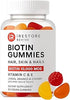 iRestore Biotin Gummies 10,000 mcg - 3 Natural Fruit Flavors, Hair Vitamins Multi Supplement for Hair Skin and Nails for Women & Men, 60 Vegan Gummies, 30 Day Supply