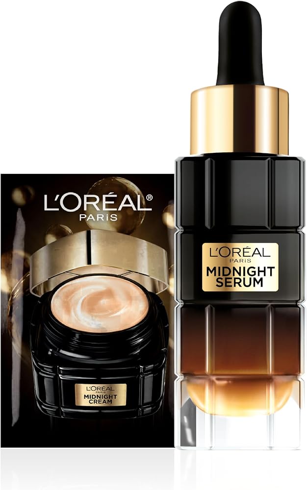 L'Oreal Paris Age Perfect Anti-Aging Midnight Face Serum, Reduce Wrinkles 1oz + Eye Cream Sample - Personal Care