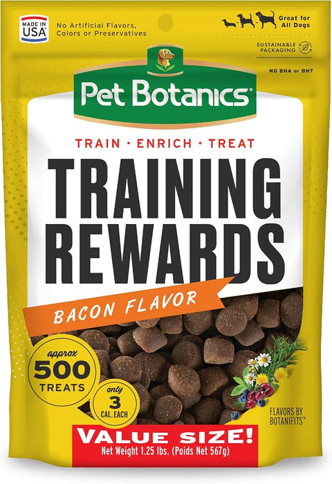 Pet Botanics Training Rewards Soft & Chewy Dog Treats, Bacon, 20 oz Bag