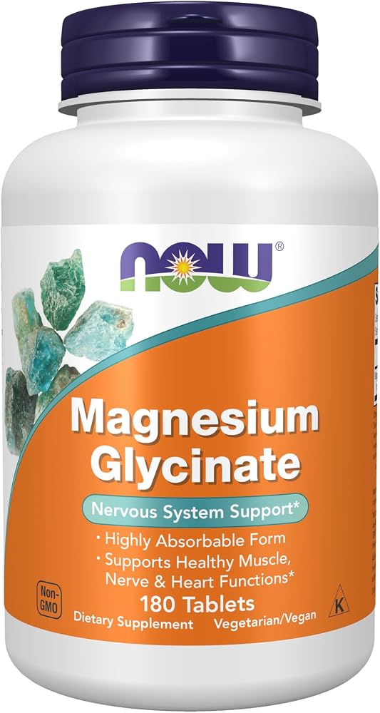 Now Supplements, Magnesium Glycinate 100 mg, 180 Tabs - Personal Care