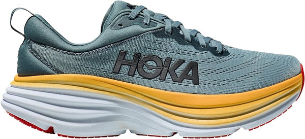 HOKA ONE ONE Womens Bondi 7 Mesh Harbor Mist Sharkskin Trainers 8.5 US