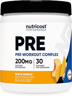 Nutricost Pre-Workout Complex Powder (Peach Mango) 30 Servings