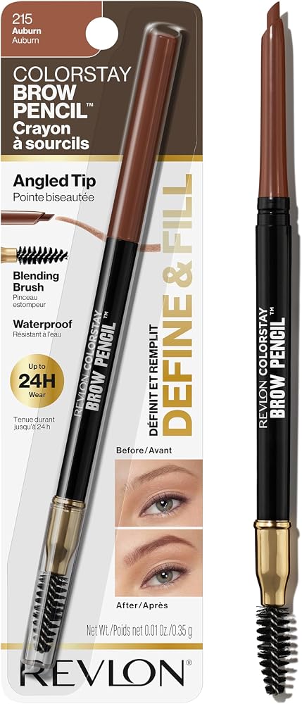 Revlon ColorStay Brow Pencil, 215 Auburn, 0.021 oz