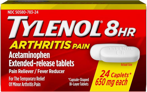 Tylenol 8-Hour Arthritis Pain Relief Tablets, 650 mg Acetaminophen, 24 ct