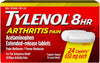Tylenol 8-Hour Arthritis Pain Relief Tablets, 650 mg Acetaminophen, 24 ct - Image 1