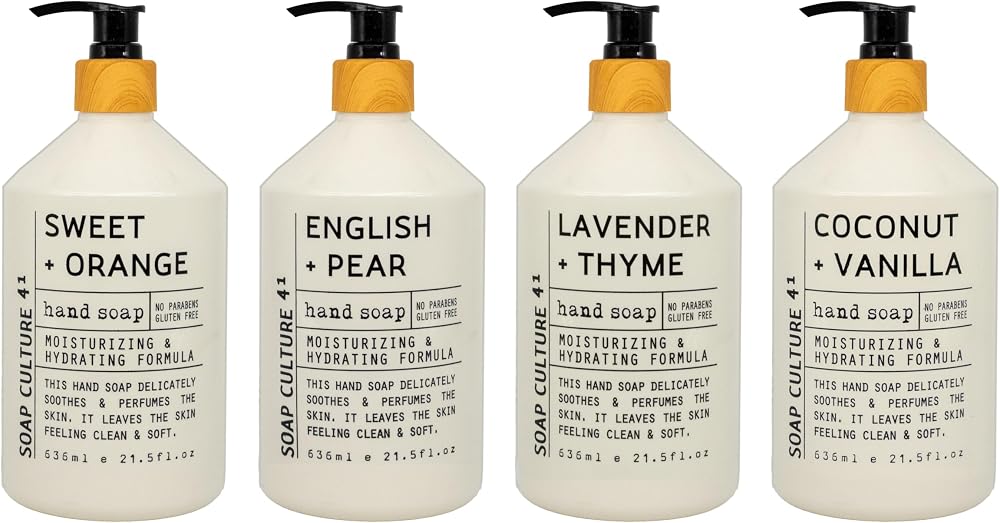 Home & Body Company Soap Culture 41 Hand Soap Collection 21.5 fl oz x 4 - Personal Care