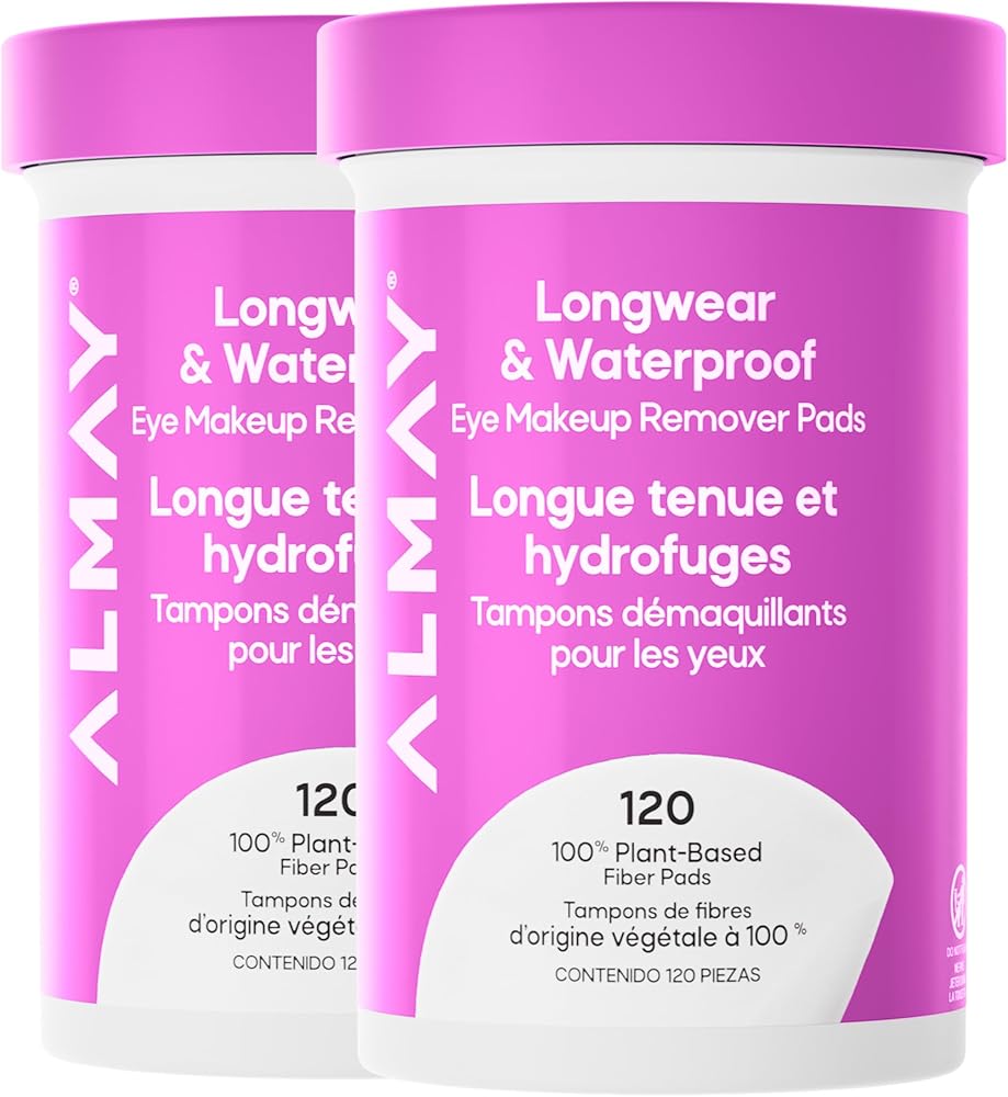 Almay Longwear & Waterproof Eye Makeup Remover Pads, 2 Pack
