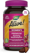 Nature's Way Alive! Premium Women's Gummy Multivitamin, B-Vitamins, 75 ct