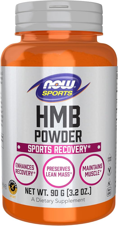 NOW Sports, HMB (β-Hydroxy β-Methylbutyrate) Powder, Sports Recovery*, 90g
