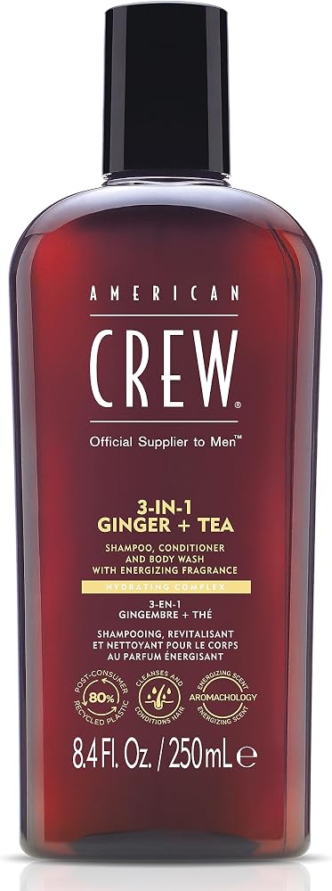 American Crew 3-in-1 Shampoo & Body Wash, Ginger & Tea, 8.4 fl oz