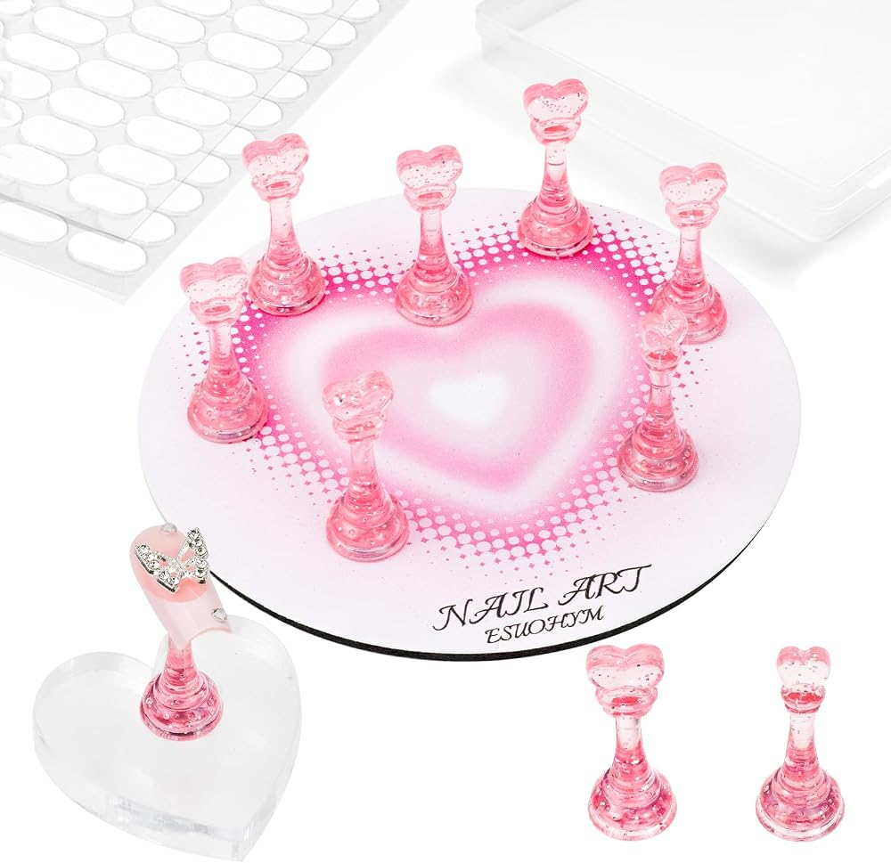 ESUOHYM Nail Stand for Press On Fake Nails Painting Display Practice