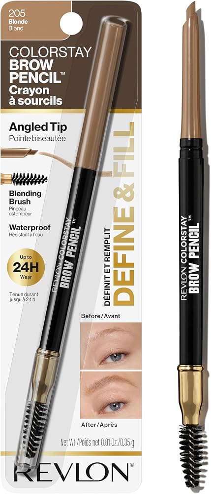 Revlon ColorStay Brow Pencil, 205 Blonde, 0.021 oz - Personal Care