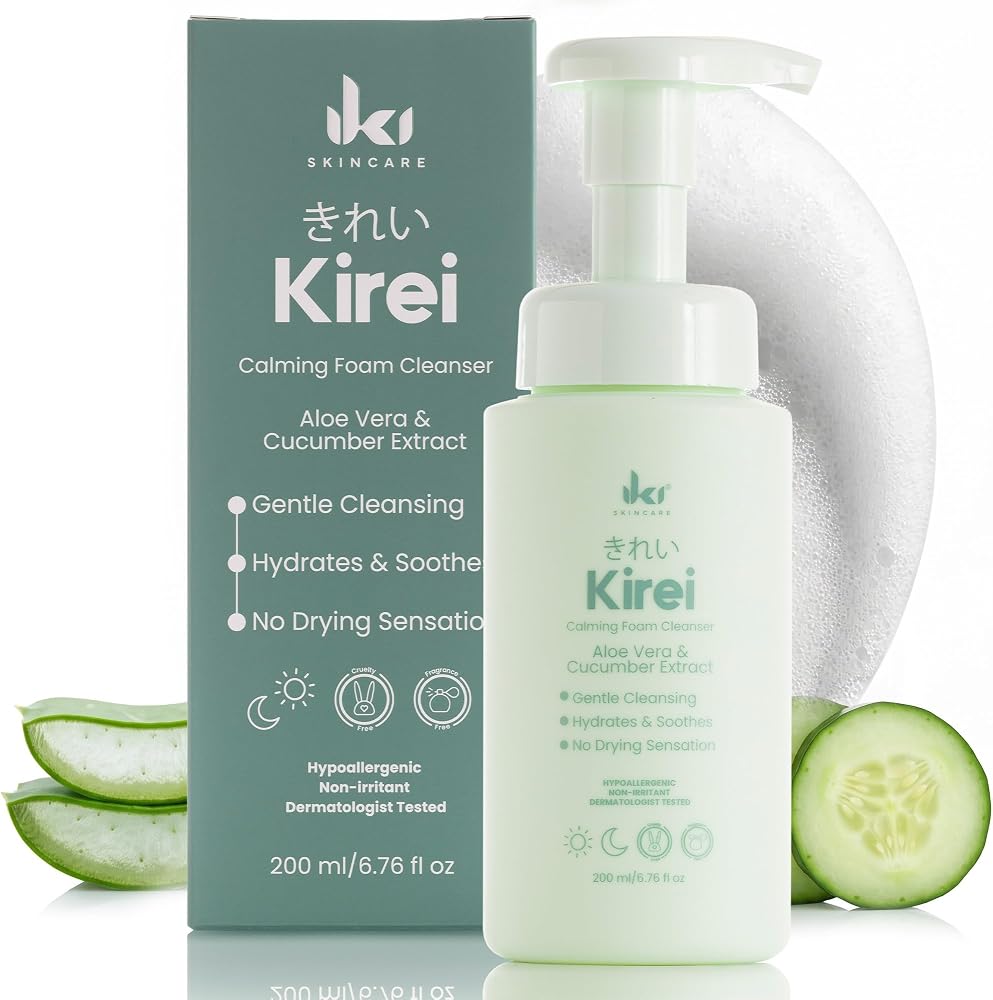 Kirei Calming Foam Cleanser - Hydrates & Softens Skin - 200ml - Personal Care