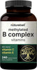 NatureBell Methylated B Complex Vitamins - 240 Vegetarian Capsules - High Bioavailability  - Image 1