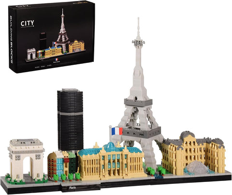 JXRLMB Paris Skyline Architecture Micro Building Blocks Set for Adult 3680PCS Decor Model for Teens Age of 14+