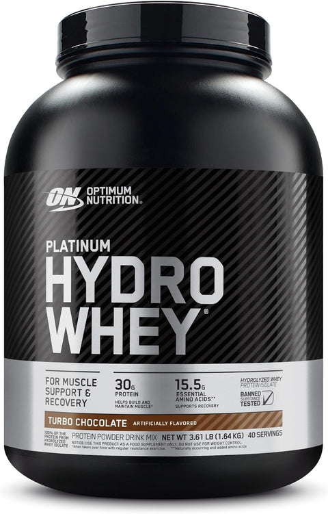 Optimum Nutrition Platinum Hydrowhey Protein Powder, Turbo Chocolate, 3.6LB