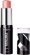 L'Oreal Paris Makeup Infallible Longwear Blush Shaping Stick, Up to 24hr Wear, Buildable Cream Blush Stick, 45 Sexy Flush, 0.3 oz. - Personal Care