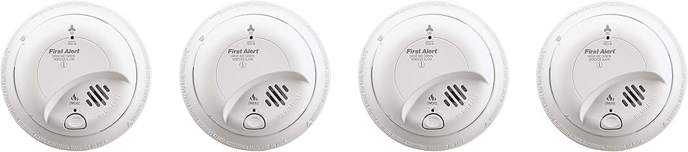 First Alert BRK SC-9120B xrHsEW Hardwired Smoke and Carbon Monoxide Alarm with Battery Backup, 4 Units