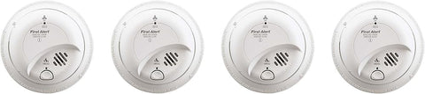 First Alert BRK SC-9120B xrHsEW Hardwired Smoke and Carbon Monoxide Alarm with Battery Backup, 4 Units