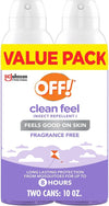 OFF! Clean Feel Picaridin Insect & Mosquito Repellent Bug Spray, 5 oz, 2 pk
