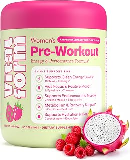 Women's Pre Workout Powder, Energy & Focus, Raspberry Dragonfruit
