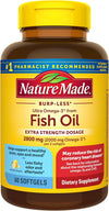 Nature Made Extra Strength Dosage Omega 3 Fish Oil Supplement, 60 Softgels