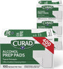 CURAD Alcohol Prep Pads, 400 Count, Medium 70% Isopropyl Alcohol Wipes, Individually Wrapp - Image 1