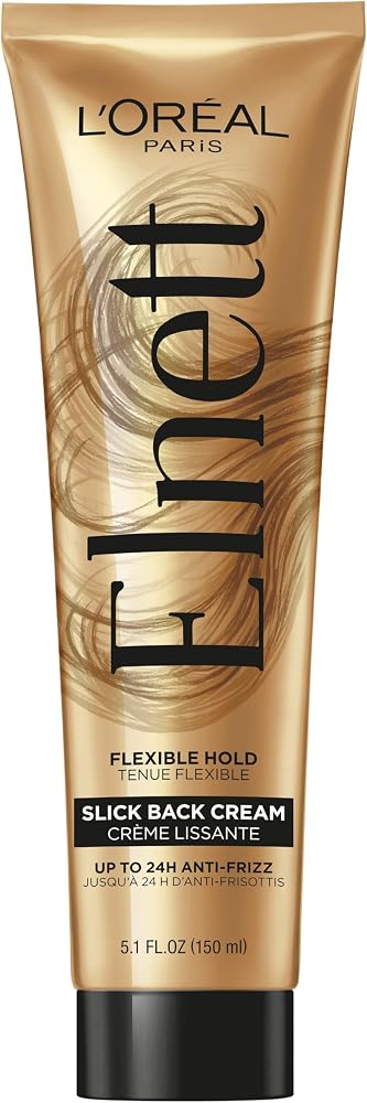 L'Oreal Paris Elnett Slick Back Styling Cream, Anti-Frizz Hair Cream for Flexible Hold, Frizz Control, Polished Shine and Slick Finish, 5.1 Fl Oz - Personal Care