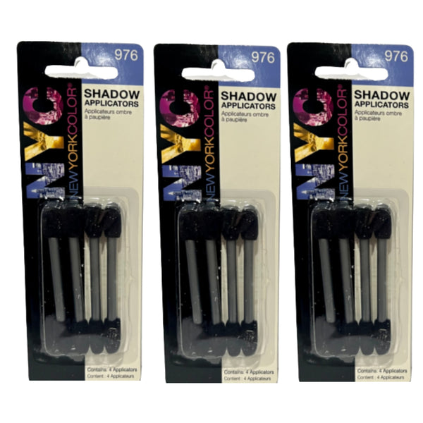 N.Y.C. New York Color #976A Shadow Applicators - 4 Ct, Pack of 3