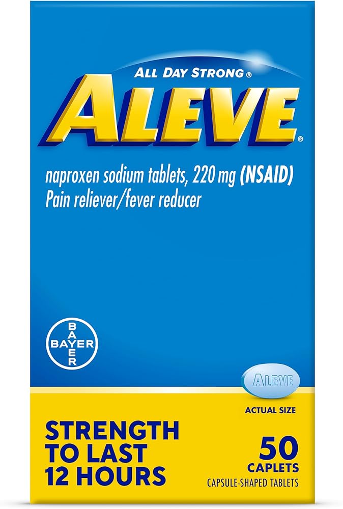 Aleve Pain Relief Naproxen Sodium Caplets ‐ 50 Count - Personal Care