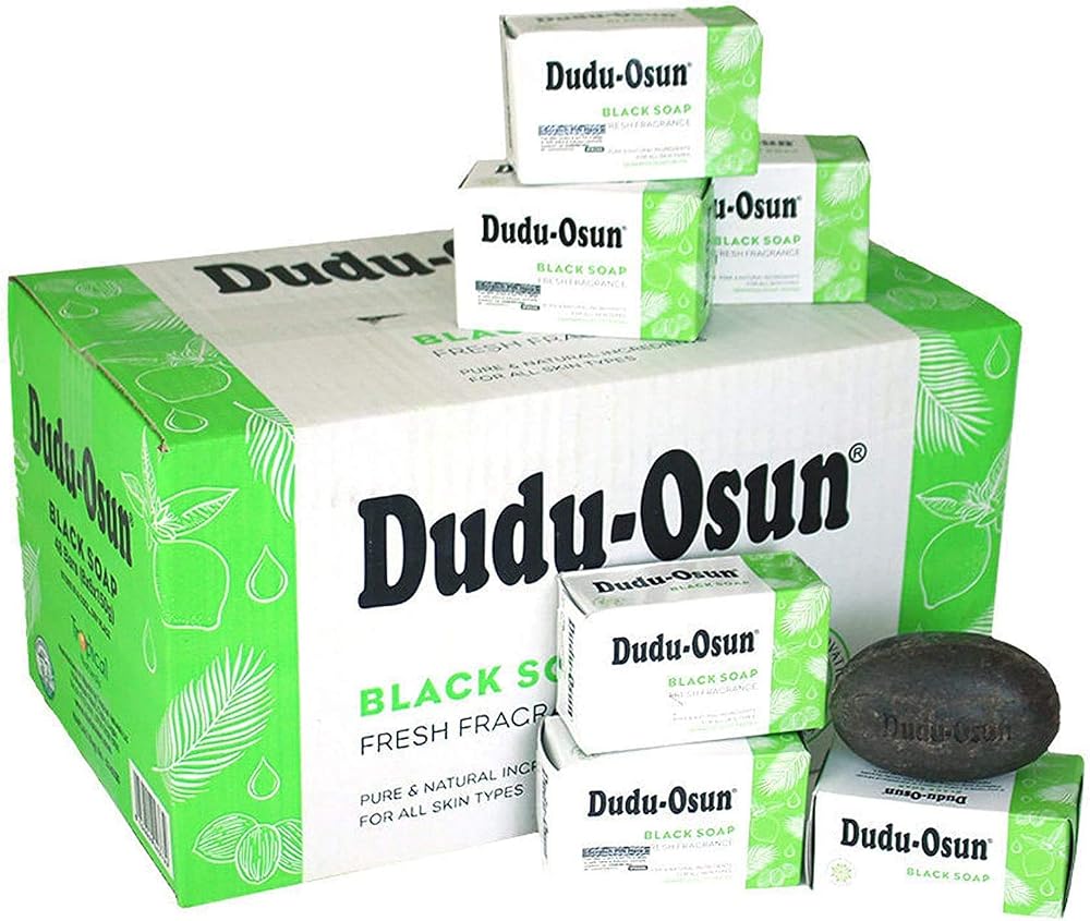 Tropical Naturals Dudu-Osun African Black Soap 5.3oz x 24 BARS - Bulk Pack, Authentic Black Soap with Shea Butter, Honey & More - Personal Care