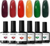 Modelones Gel Nail Polish Set 6 Colors, Nude Pink Summer Glitter Neutral Gel Polish Peache - Image 1