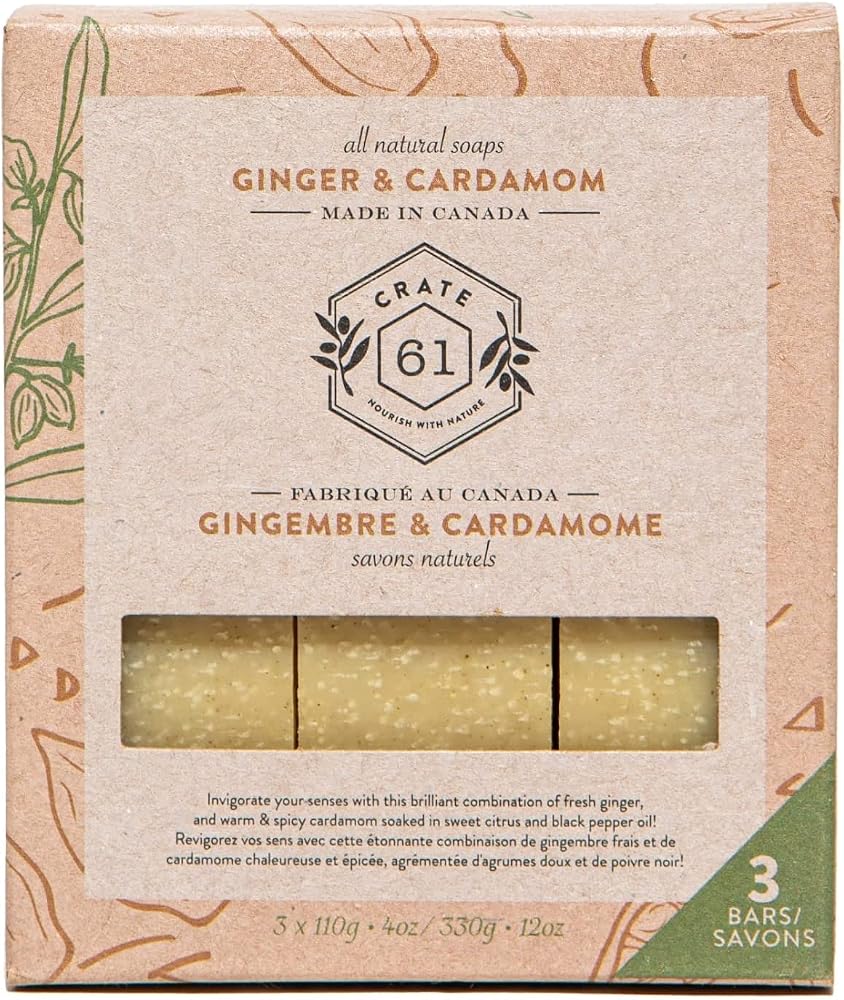 Crate 61, Handmade in Canada, Plant Based Cold Process Natural Bar Soap, With Premium Essential Oils, Dry Skin, (For Her) - Personal Care