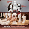STUDIO LIMITED 11.4-Inch Styrofoam Mannequin Head - White 4 Pack - Image 5