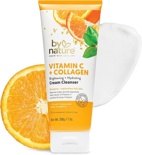 By Nature Vitamin C + Collagen Face Cream Cleanser - 7 oz - Personal Care
